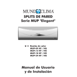 MundoClima Series MUP-CN/HN “System MultiSplit Wall type” MultiSplit Installation instructions