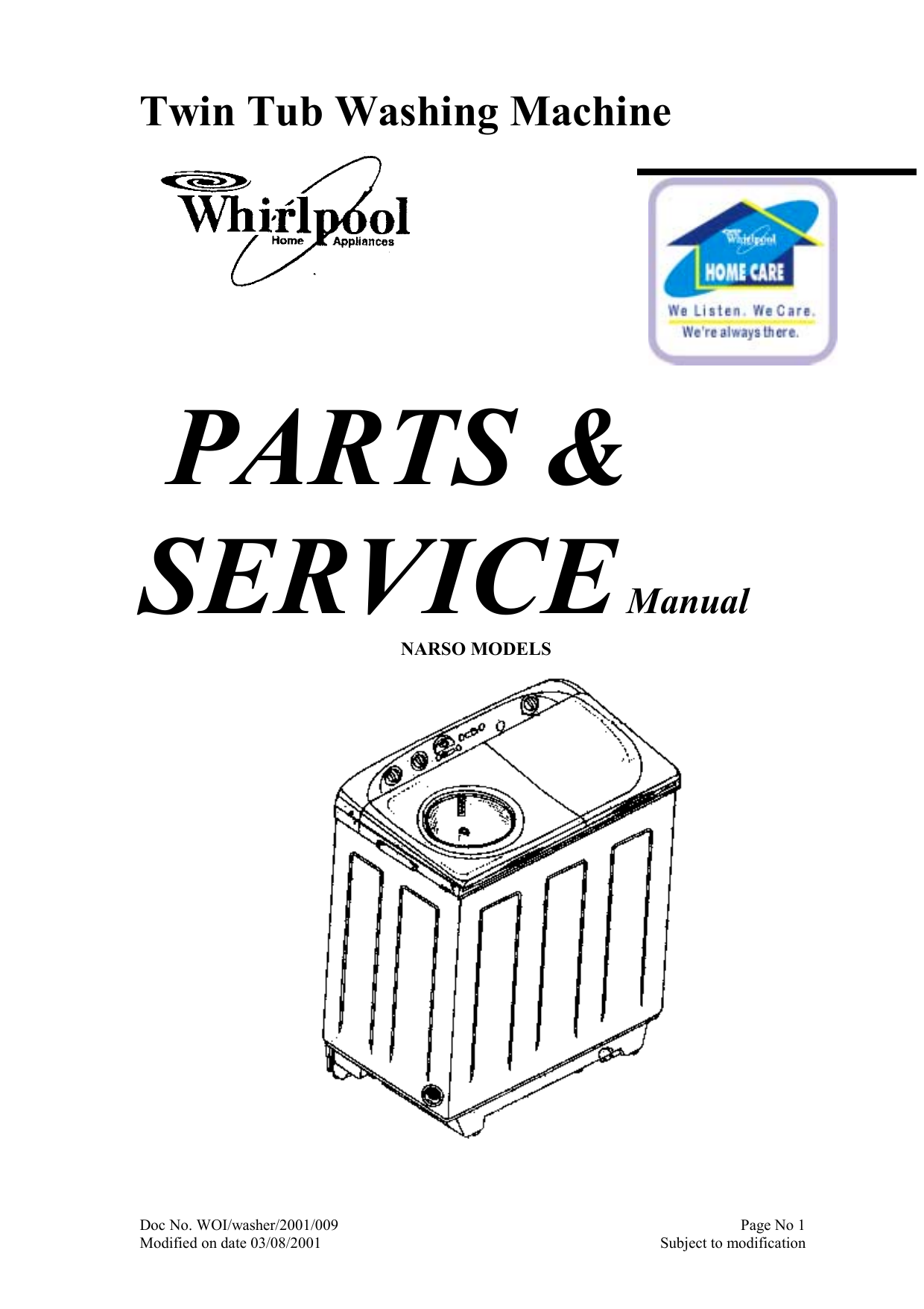 Whirlpool TWIN PLUS User manual | Manualzz | Twin Tub Washing Machine Wiring Diagram | | manualzz