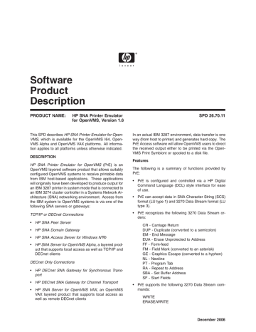 HP (Hewlett-Packard) SPD 26.70.11 Printer User manual | Manualzz