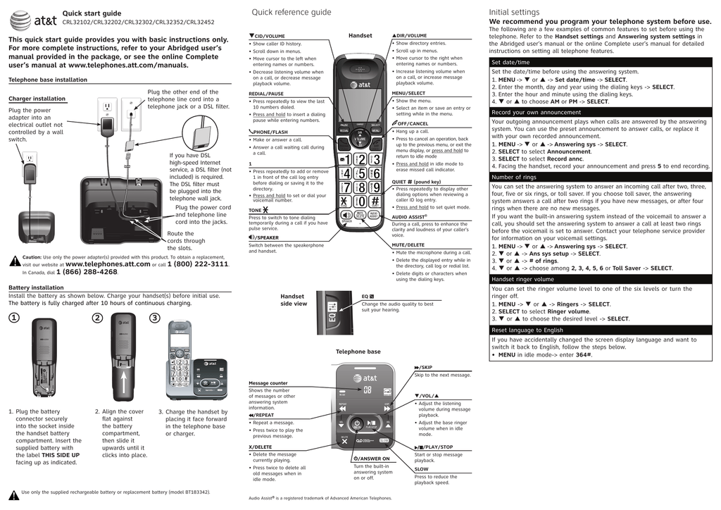 AT&T CRL32102 User manual | Manualzz