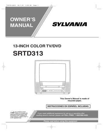 Sears SRTD313 User manual | Manualzz