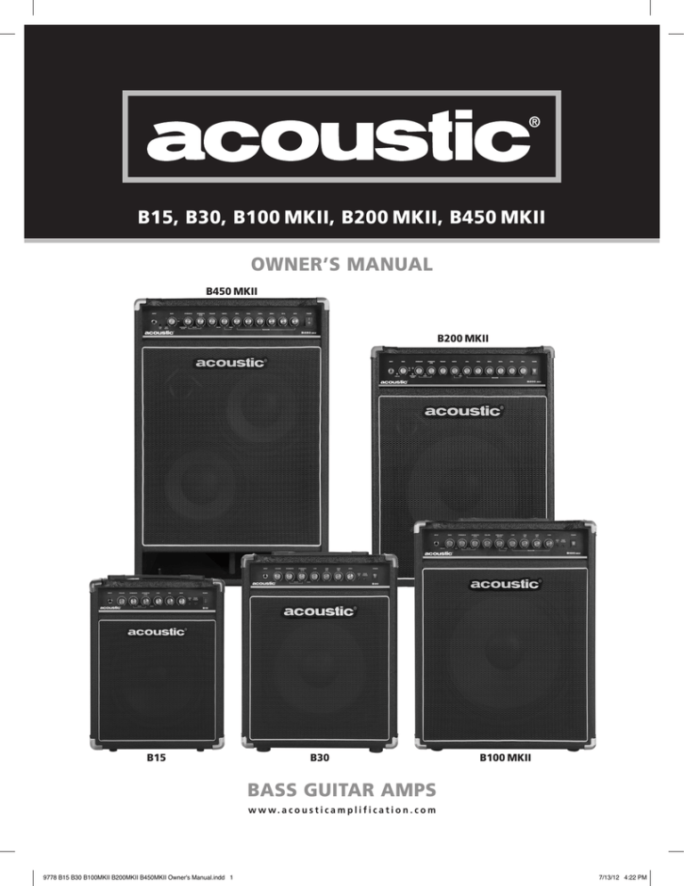 Acoustic A40 User Manual