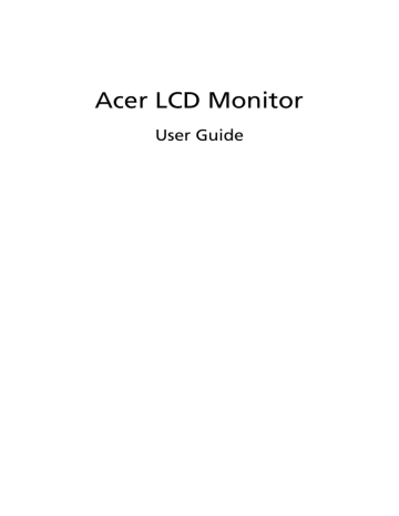 Acer S243HL User manual | Manualzz