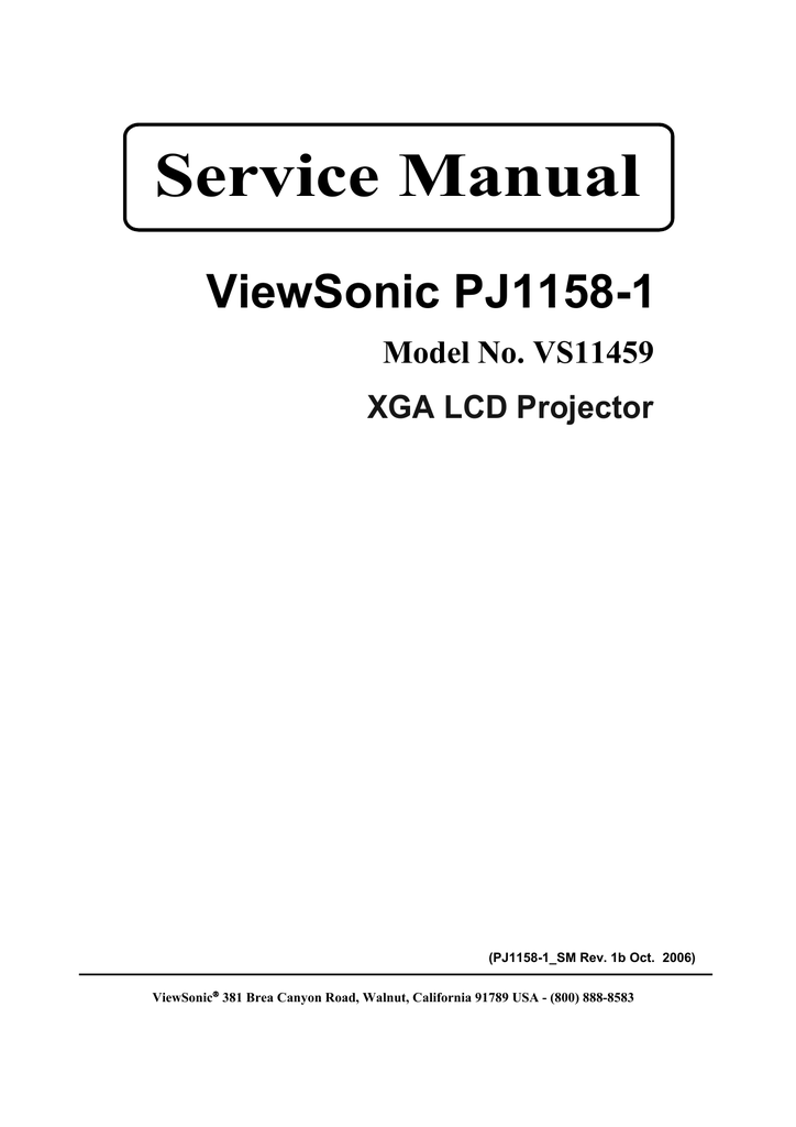 Viewsonic PJ1158 Projector Assembly with Original Bulb Inside