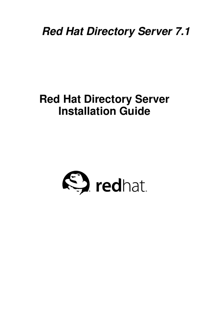 Red Hat DIRECTORY SERVER 7.1 GATEWAY CUSTOMIZATION Installation guide