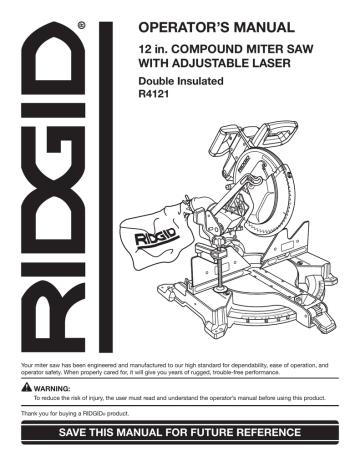 RIDGID AC9944 Operator`s manual | Manualzz