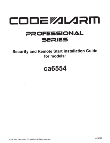 Code Alarm ca6554 Installation guide | Manualzz