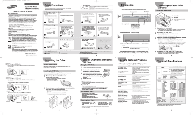 Samsung Ts H652g User Manual Manualzz