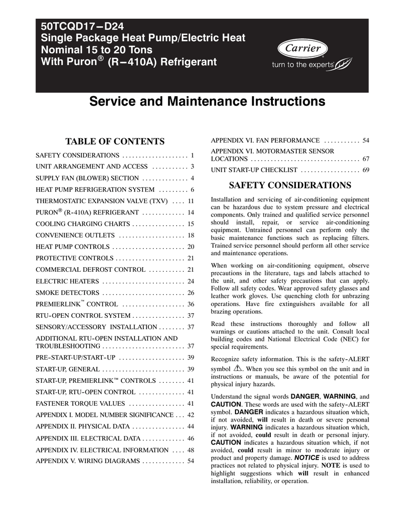 Carrier 410a Charging Chart