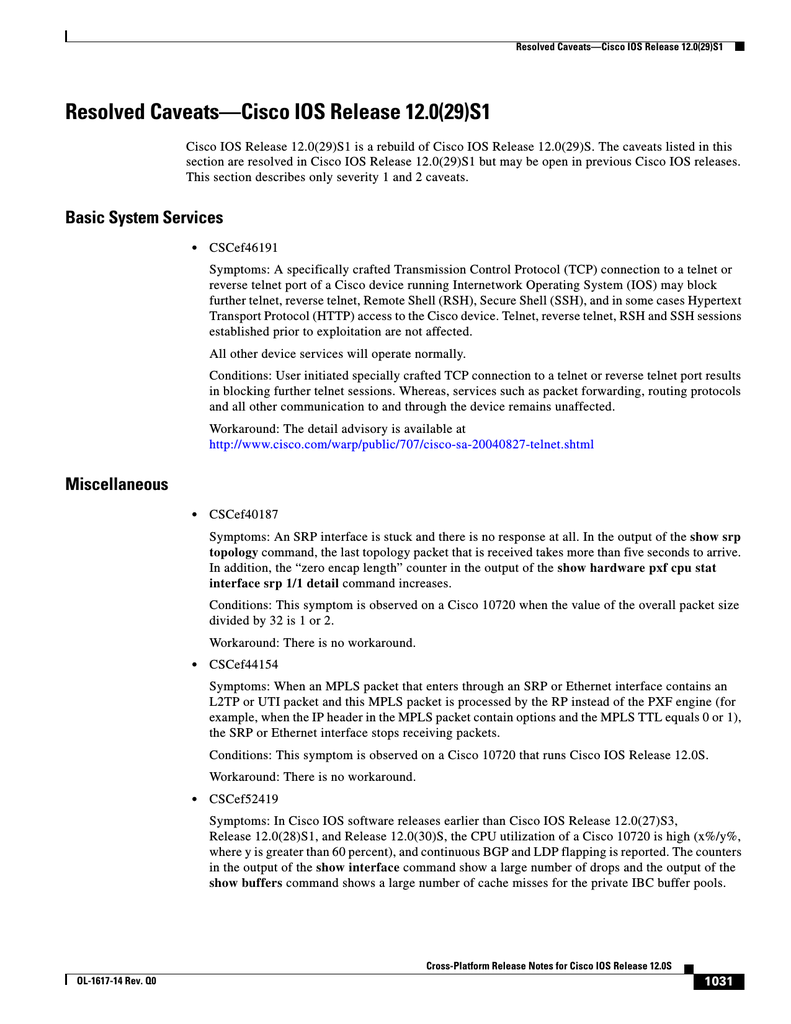 Cisco Ol 01 Specifications Manualzz