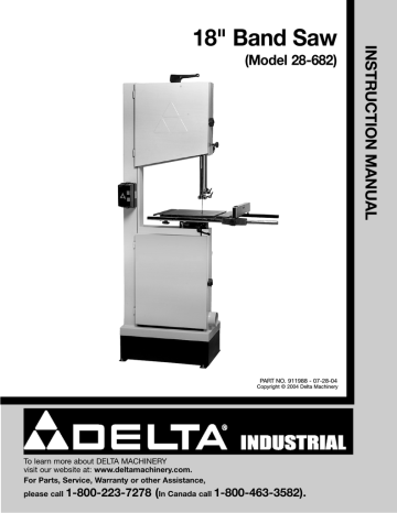 DeWalt | Delta 28-682 Instruction manual | Manualzz