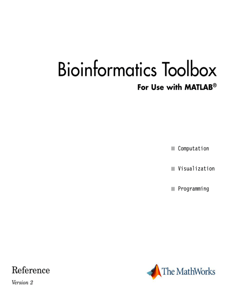 bioinformatics toolbox manualzz