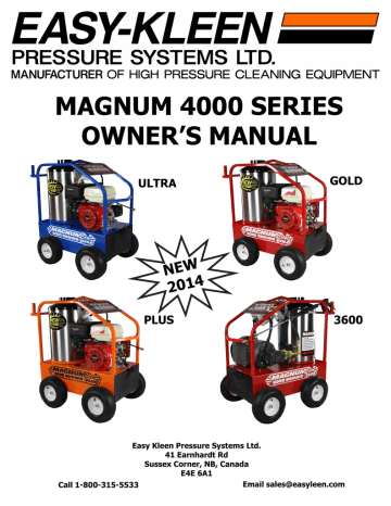Easy Kleen Magnum 4000 Owner S Manual Manualzz