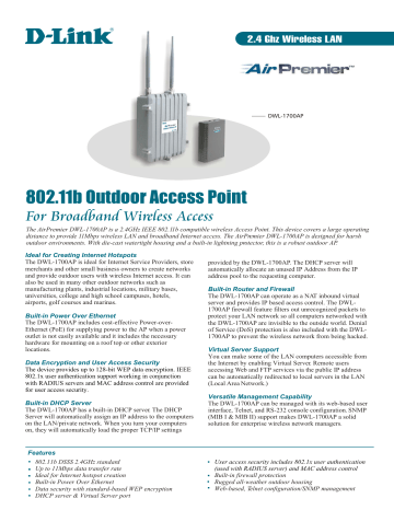 802 11b Outdoor Access Point D Link Manualzz