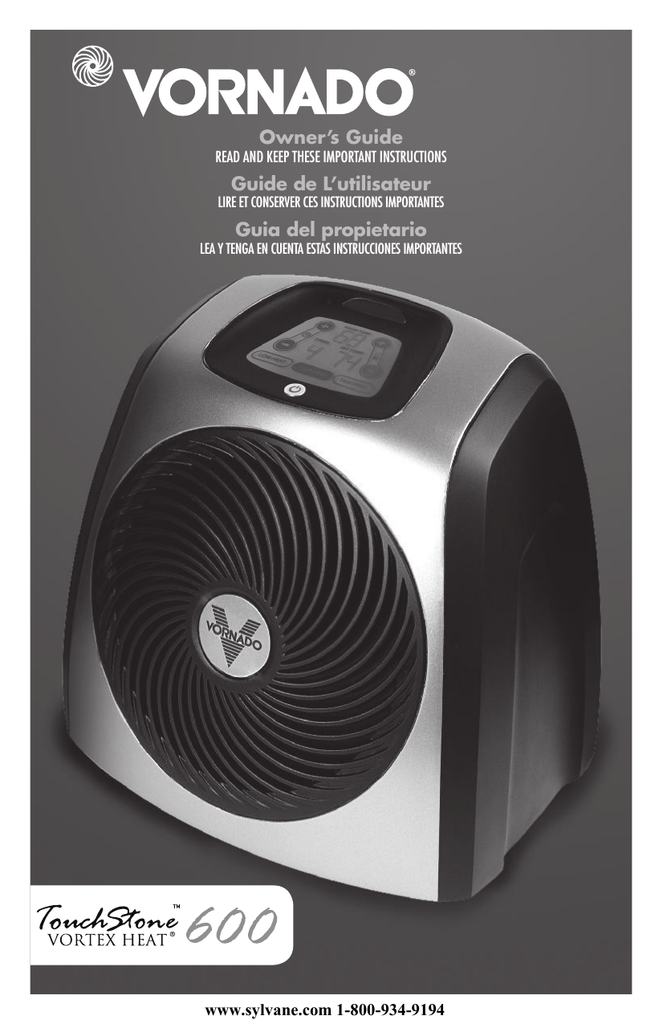 Vornado TVH600 User Manual | Manualzz