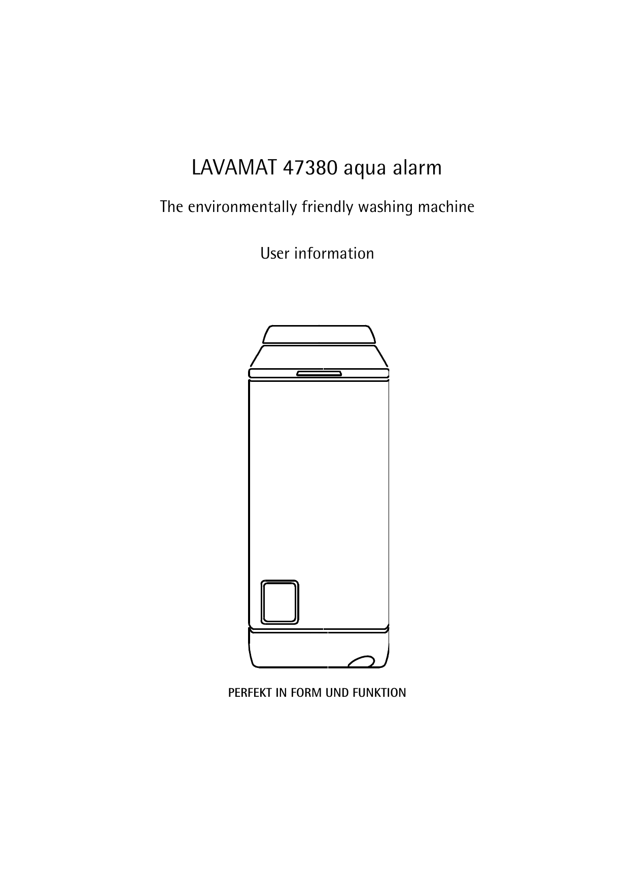 AEG LAVAMAT 47380 User`s manual Manualzz