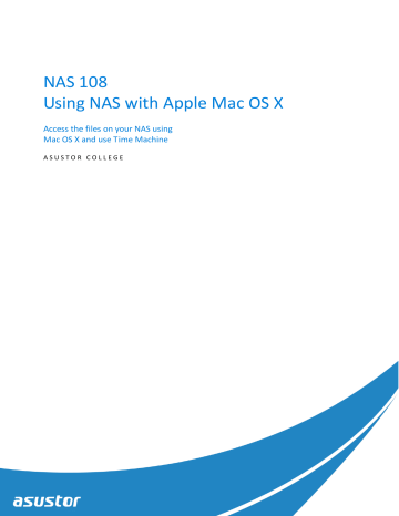Mac OS X Server File Services | User manual | NAS 108 Using NAS with Apple Mac OS X | Manualzz