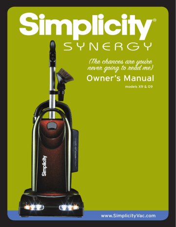 Simplicity Synergy G9 Owner`s manual | Manualzz