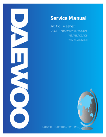 Daewoo DWF-806 Service manual | Manualzz