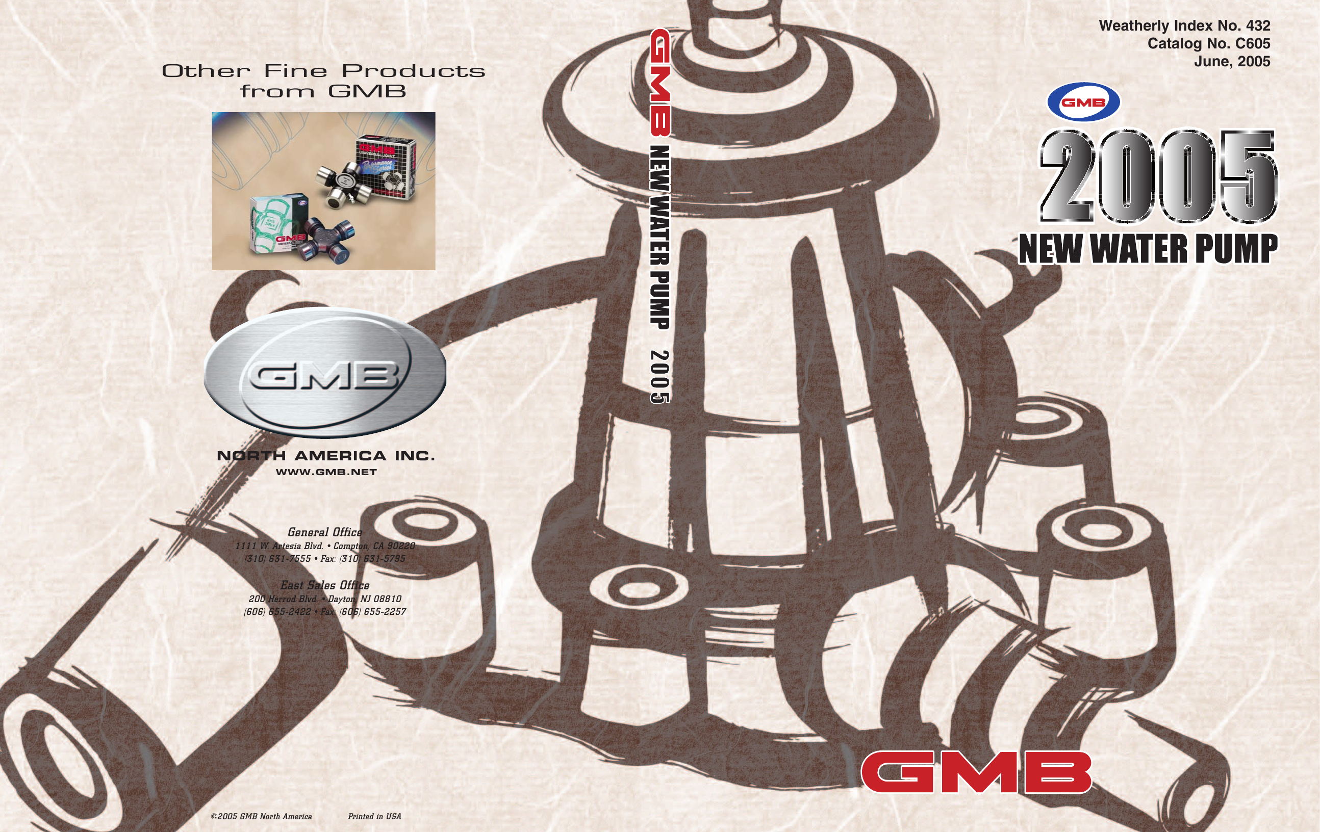 GM 181 3.0L Water Pump with gasket Hyster Clark Toyota