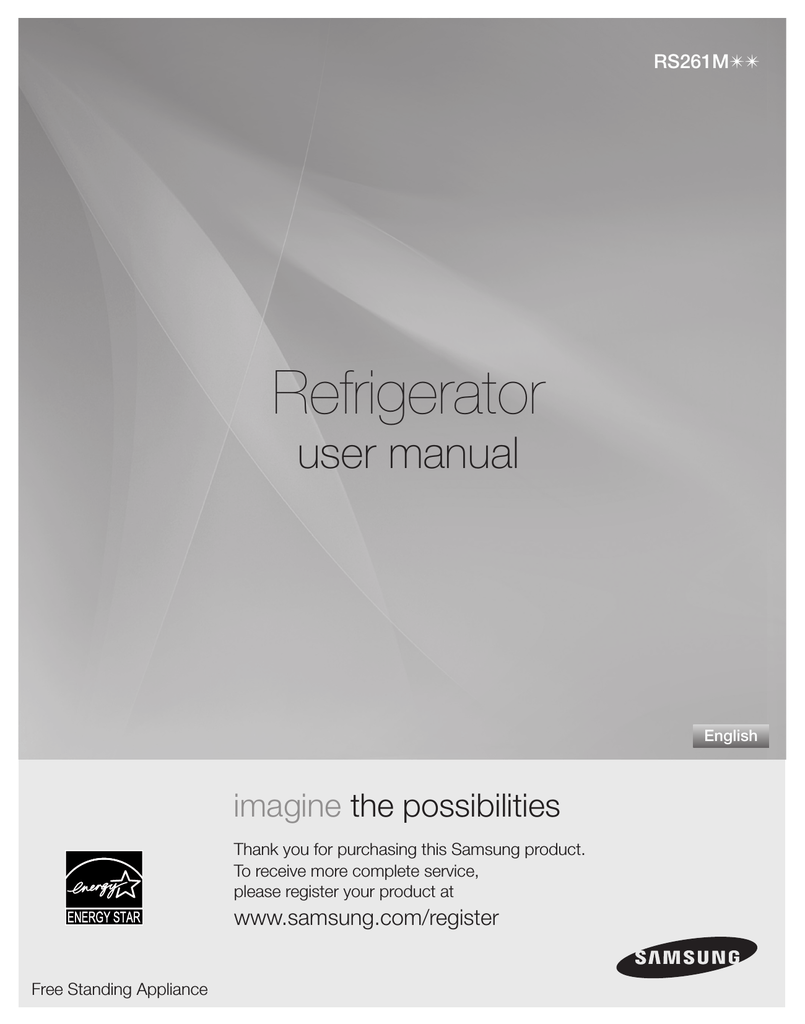 Samsung Refrigerator User manual