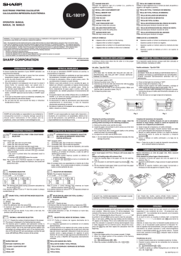 Sharp EL-1801V - El Manual Del Propietario, Especificación ...