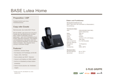 Benutzerhandbuch | BASE Lutea Home | Manualzz