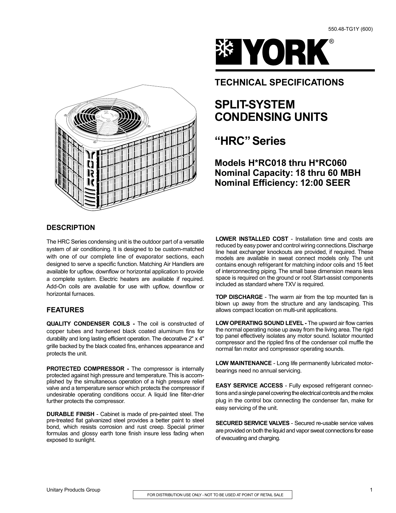 York 2TD06700124 Thermostat