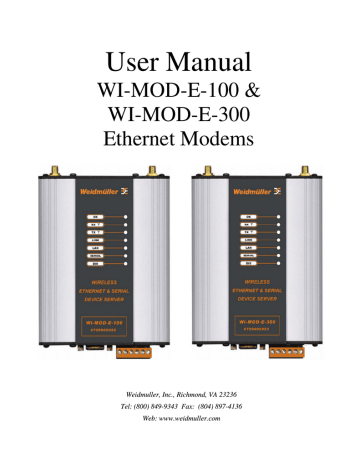 Weidmuller WI-MOD-E-300 User manual | Manualzz
