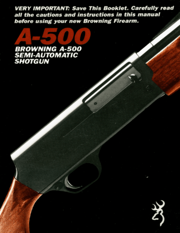 Browning A 500 Shotgun Owner Manual Manualzz