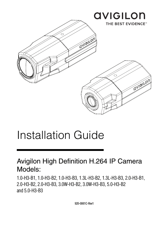 Avigilon H3-B2 Installation Guide | Manualzz