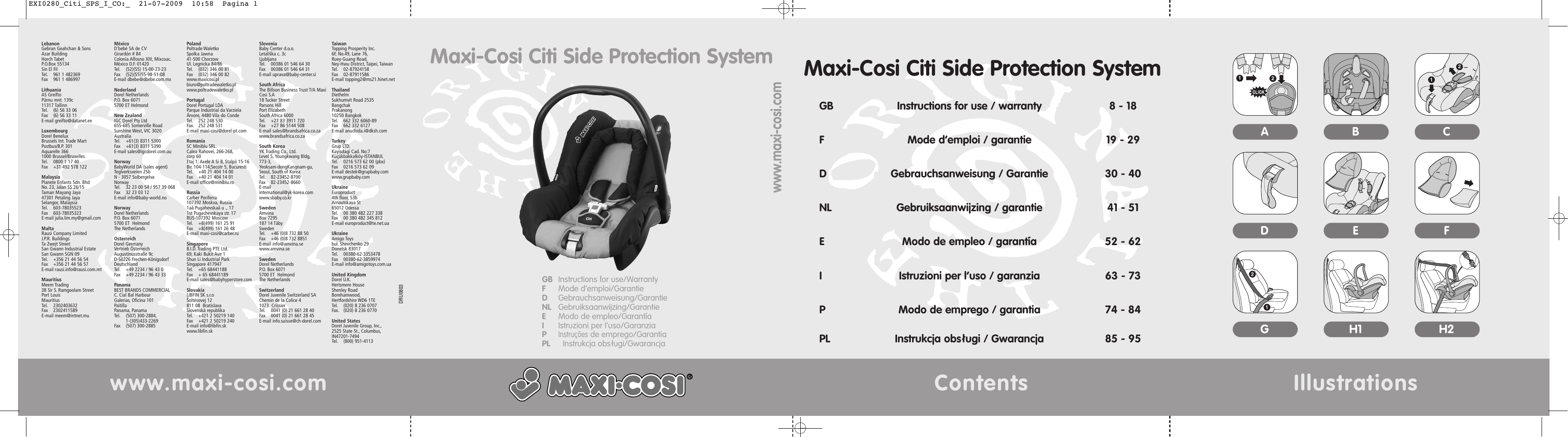 desserrer sangle maxi cosi