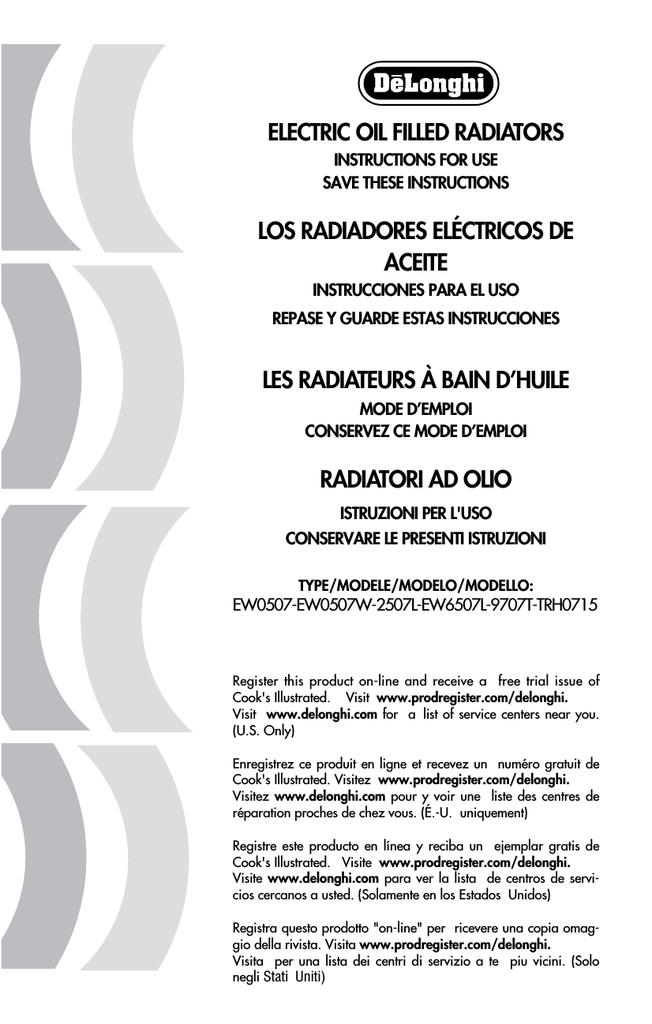 DeLonghi EW0507 User manual | Manualzz
