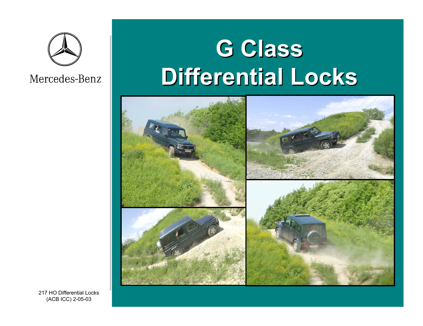 Mercedes G500 Differential Lock System. Manualzz