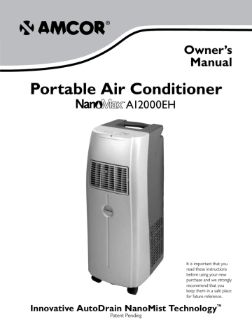 amcor portable air conditioner af11000e