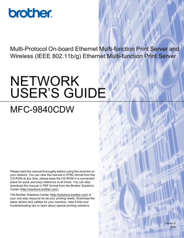 Brother MFC-9840CDW User's Guide | Manualzz