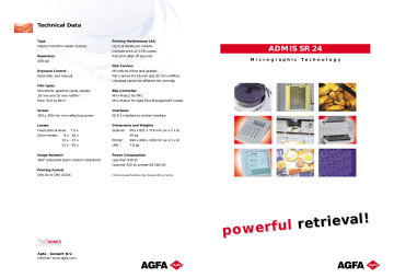 AGFA | SR 24 iT | User manual | powerful retrieval! powerful retrieval! | Manualzz