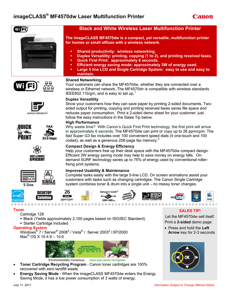 canon imageclass mf4570dw