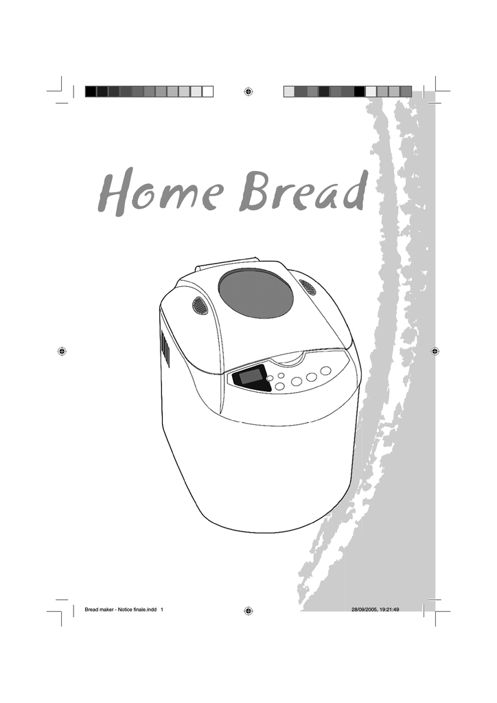Notice Machine à Pain Moulinex Home Bread