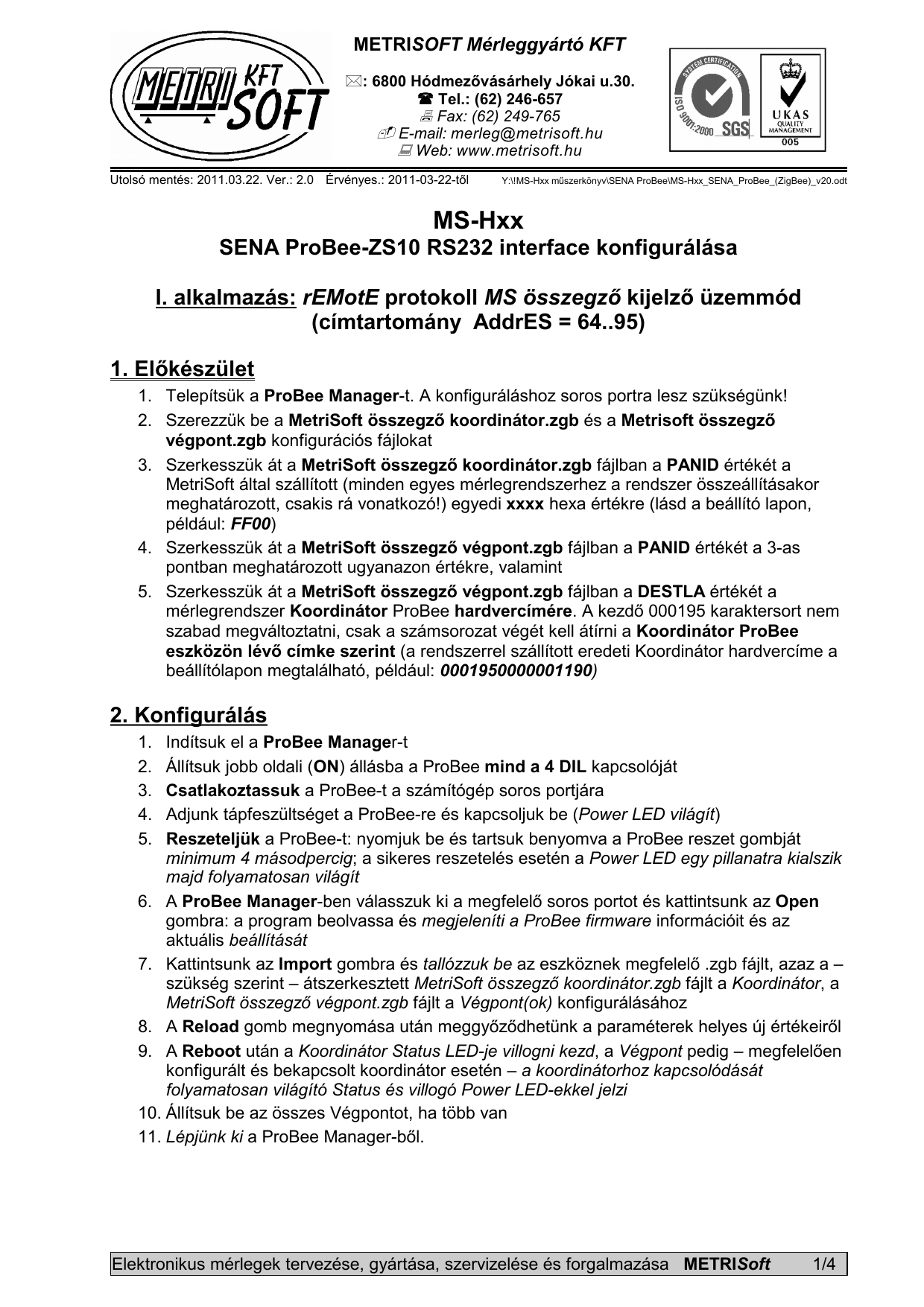 Csatlakoztassa a koordinátort