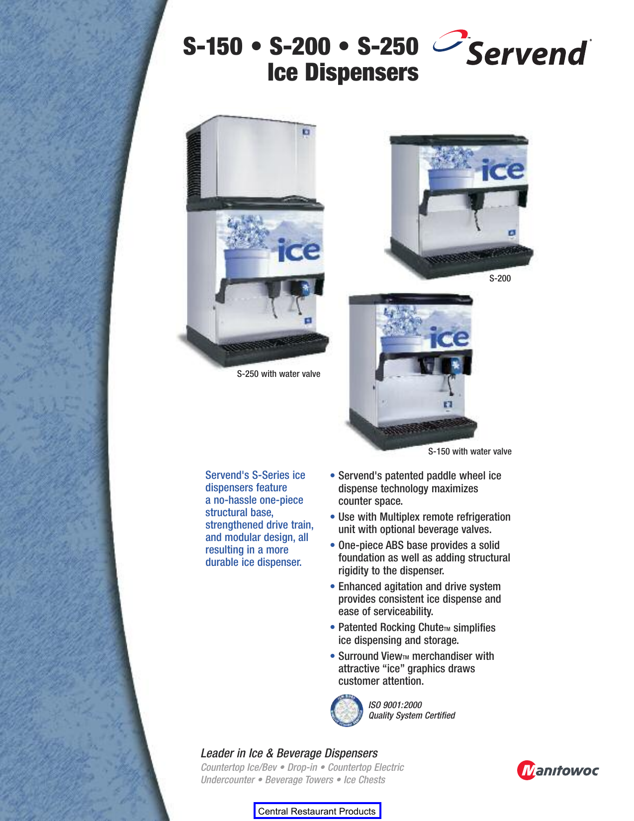 Servend Ice & Beverage Dispensing Units User manual Manualzz