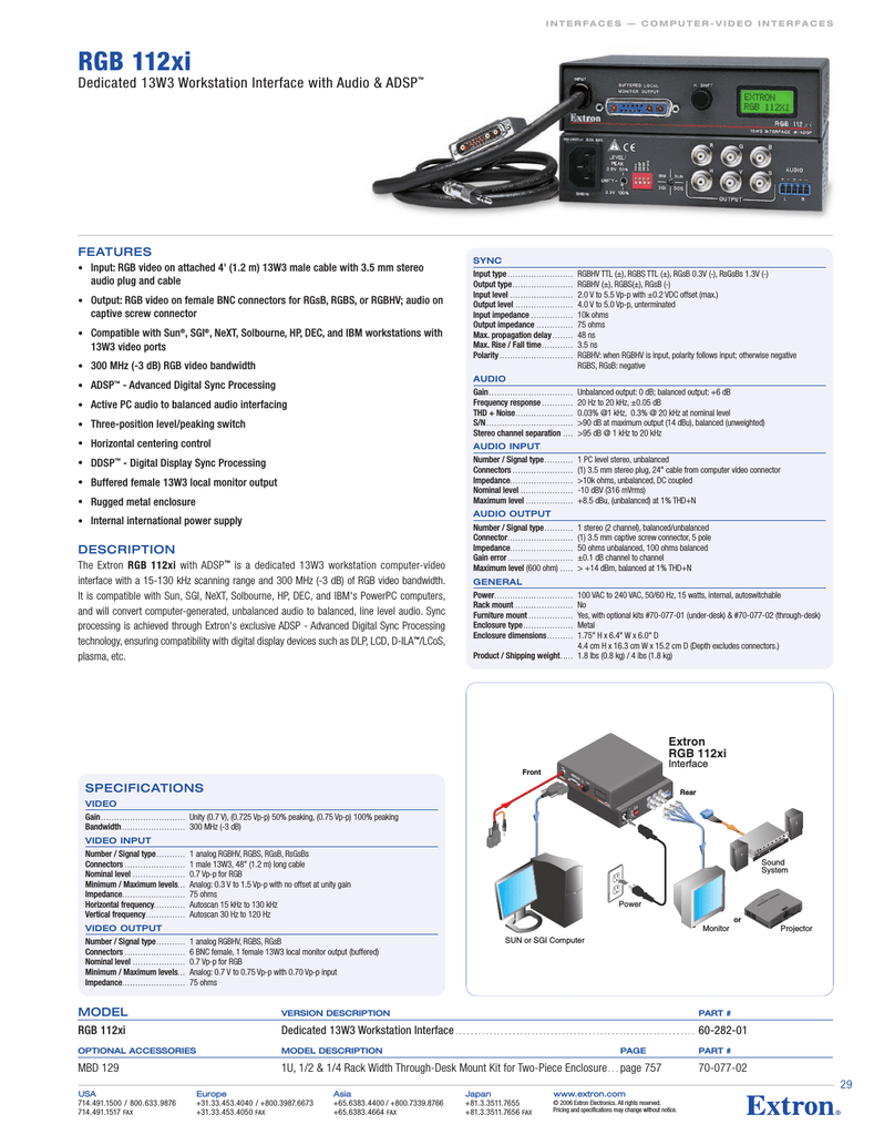 Extron Electronics SS 200 Sync Stabilizer 