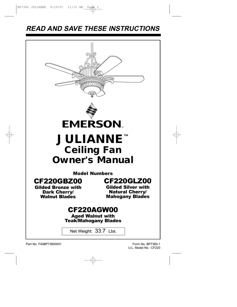 Emerson Cf220glz00 Owner S Manual Manualzz Com