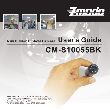 User's Guide | ZMODO CM-S10055BK User`s guide | Manualzz