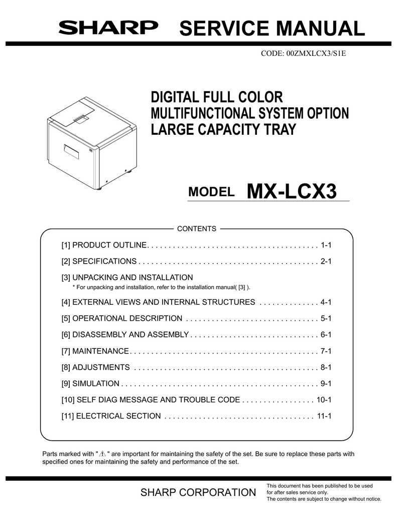 Service manual. Sharp 6v3 инструкция. B2030a сервис мануал. Mx12fx service manual.