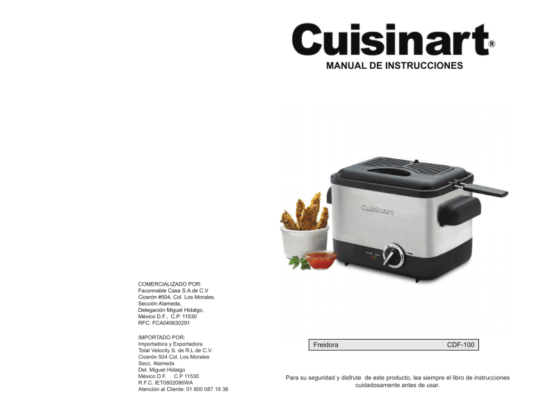 Cuisinart CDF100 User manual Manualzz