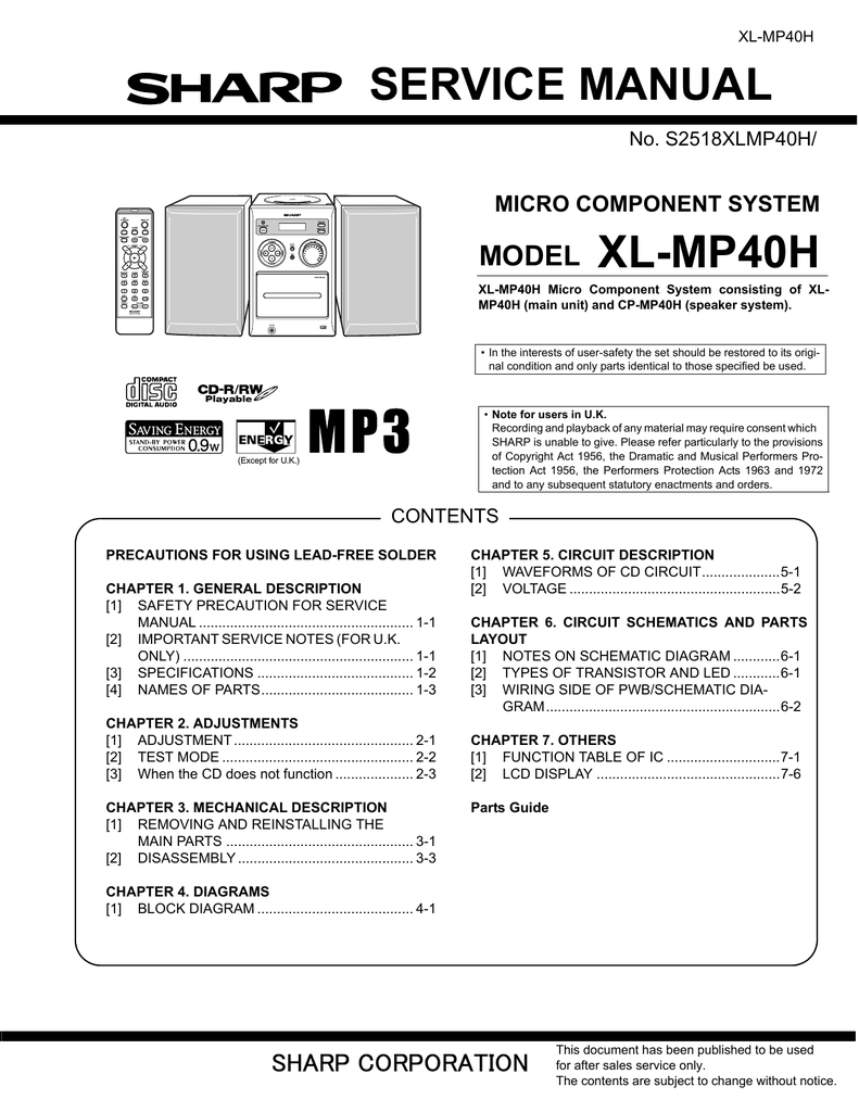 Sharp перевод на русский. Sharp CD c470 service manual. Sharp XL-mp40hr. Sharp CD-s3460h. Музыкальный центр Sharp XL-mp40hr.