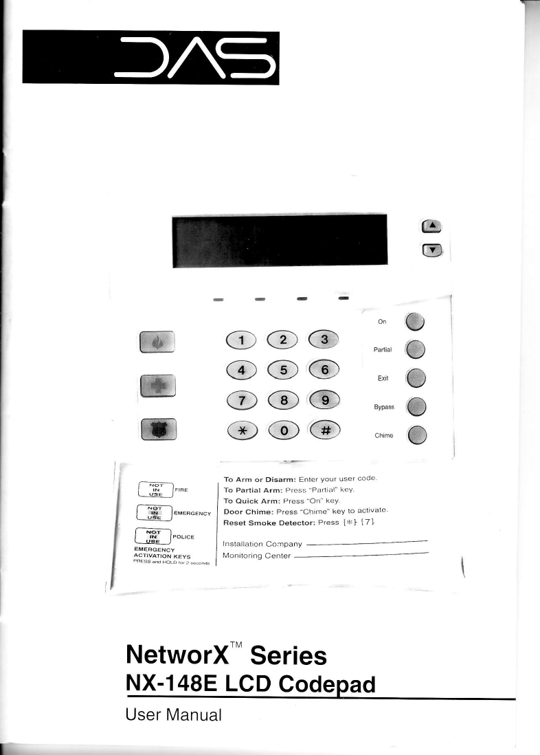 networx keypad instructions