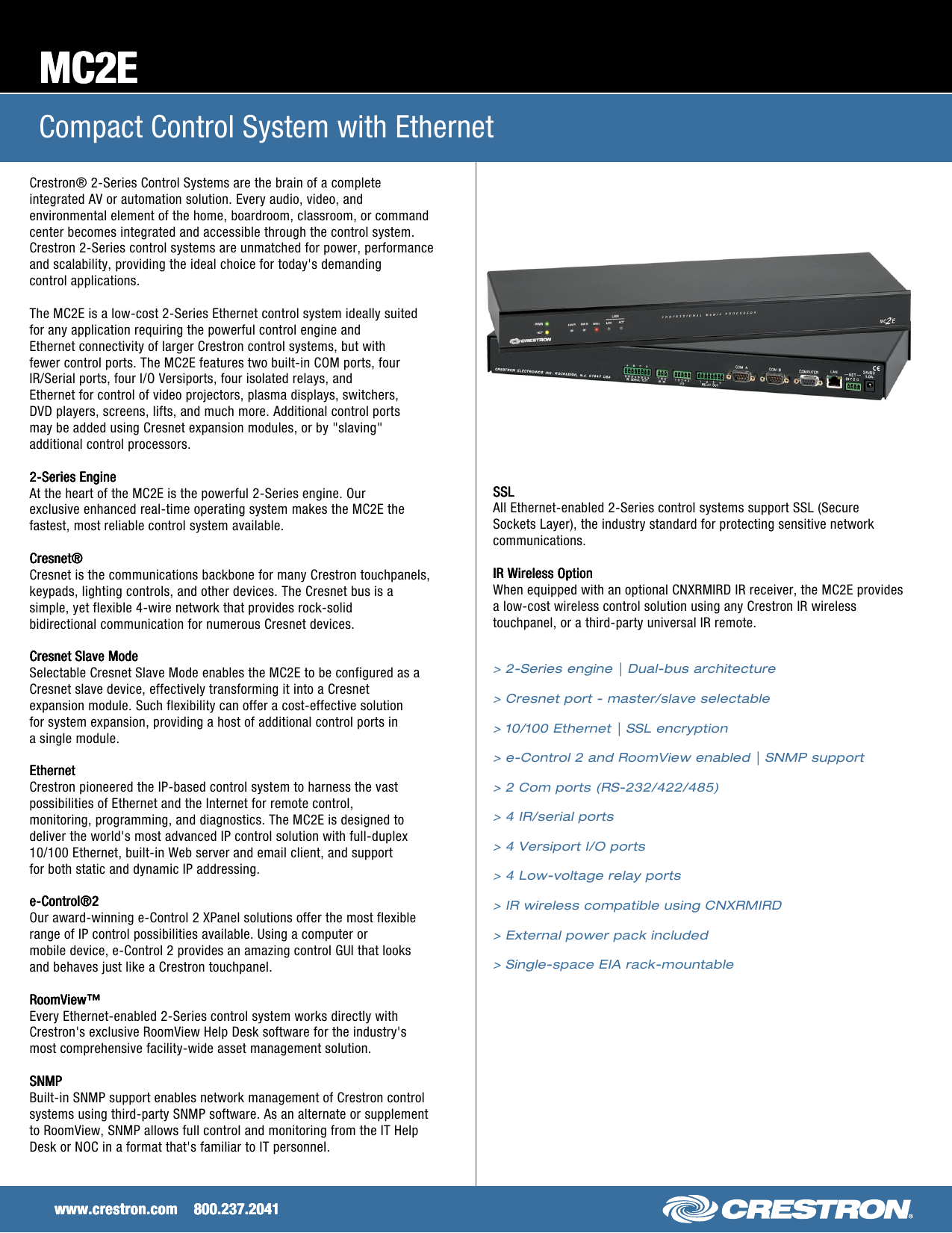Crestron CNXRMIRD User manual Manualzz