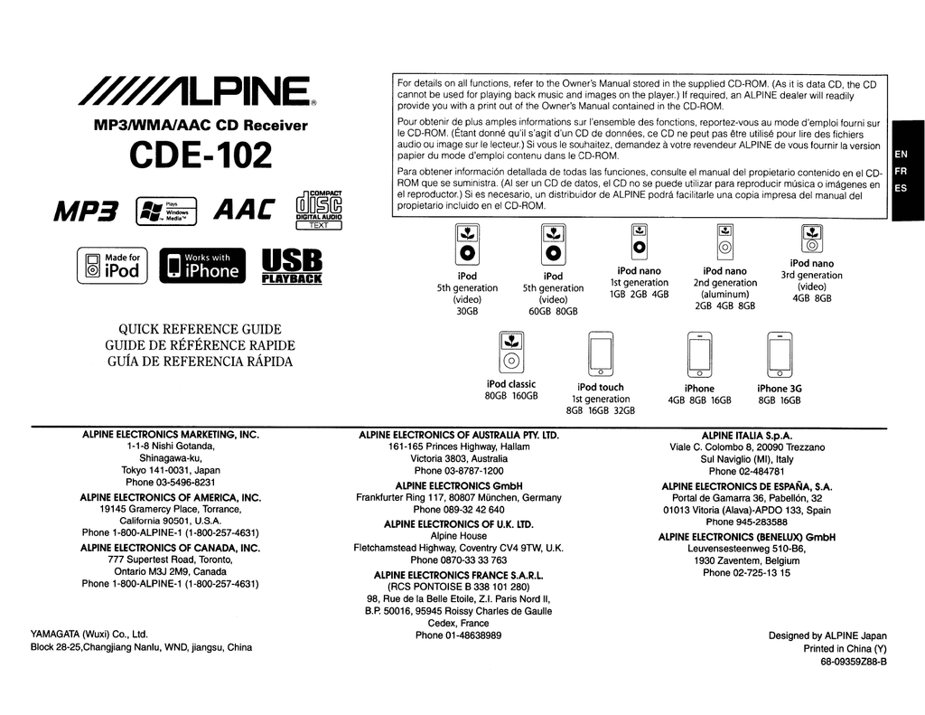 Alpine Cde 143bt Wiring Diagram - Wiring Diagram Networks